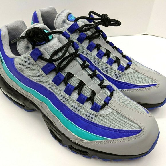 Nike Air Max 95 OG Grey Black Indigo Burst NIB - Picture 2 of 8